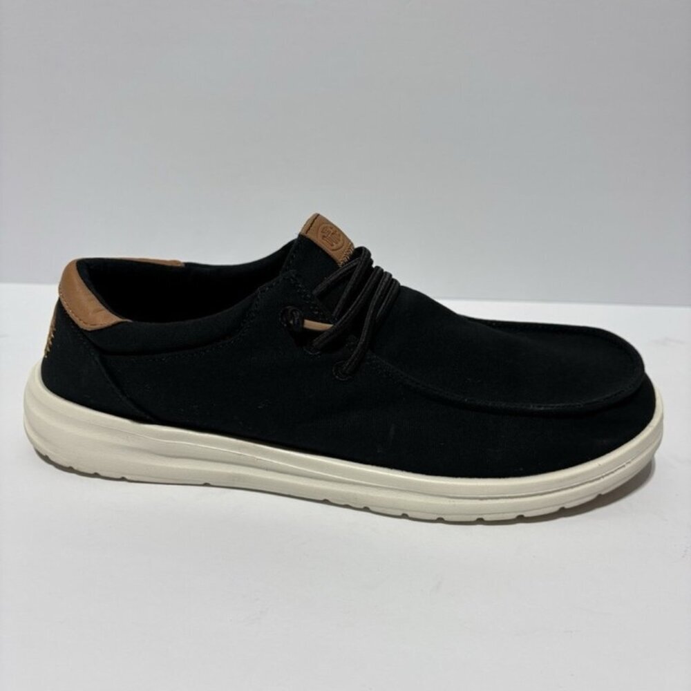 Hey Dude Men’s Paul Canvas Black Slip-On Shoes, Size 9 M